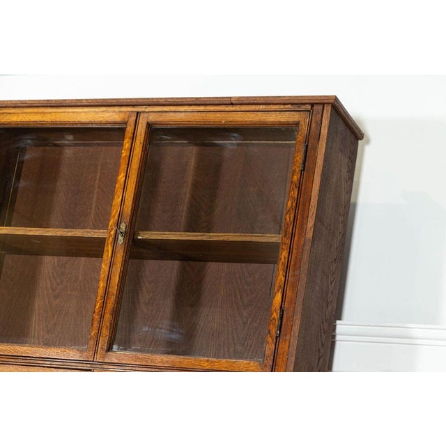Oak Glazed Haberdashery Bookcase Cabinet, 1890 For Sale - Image 13 of 15
