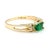 0.65 Carat Emerald 14k Gold Two Row Open Gap Band Ring, Size 7 For Sale - Image 9 of 11