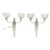 Silver Art Deco Silver-Plated Bronze Wall Sconces with Glass Shades, 1930, Set of 2 For Sale - Image 8 of 8