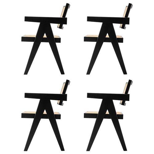 051 Capitol Complex Office Chair Pierre Jeanneret for Cassina, Set of 4 For Sale - Image 11 of 11