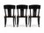 Mid-Century Modern Klismos Style Dining Chairs in Black Finish- Set of 6 For Sale - Image 3 of 3