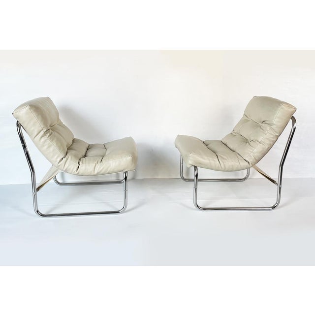 Ikea Set of Pixi Lounge Chairs attributed to Gillis Lundgren for Ikea, 1970s For Sale - Image 4 of 13