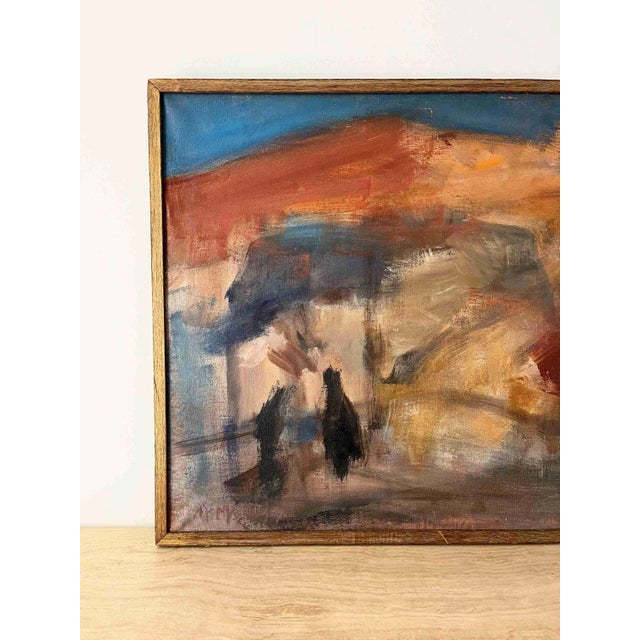 Spanish Artist, Abstract Landscape, Oil Painting, 1960s For Sale - Image 6 of 9