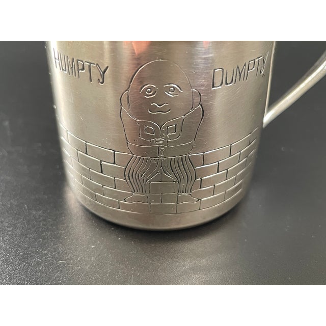Metal Antique Wm. A. Rogers Humpty Dumpty Silverplate Child's Cup For Sale - Image 7 of 12