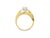1990s 14k Yellow Gold Diamond Engagment Ring, Size 8.25 For Sale - Image 12 of 14