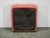 Animal Skin 1980s Italian Postmodern Red Faux Leather Pouf Ottoman For Sale - Image 7 of 9