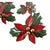A lovely set of vintage tole napkin rings. Each features a five petal poinsettias accented by gold centers and surrounded...