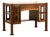 Antique Mission Oak Desk With Bookcase Ends, Arts & Crafts Writing Desk, C. 1910 For Sale