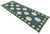 Handmade Woolen Dhurrie Runner, Moss Green, White and Sky Blue Swedish Tile Runner- 3.5'x10' For Sale - Image 11 of 13