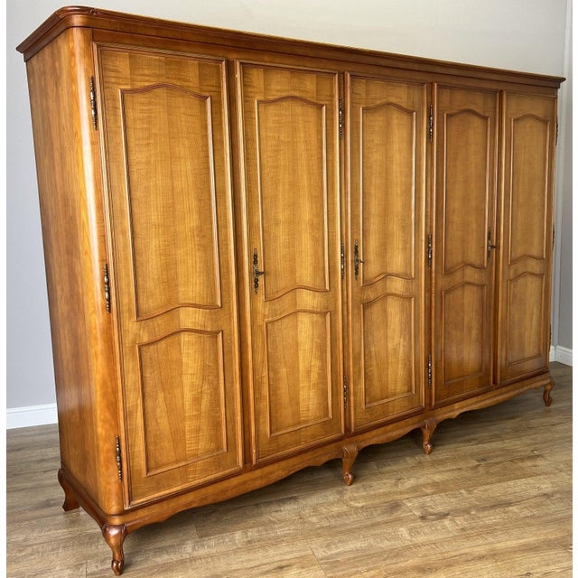 Vintage Louis XVI French Five-Door Armoire For Sale - Image 11 of 14