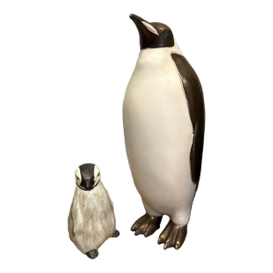 Mid Century 1950s Penguin Pair, by Anderson Design Studio of Maine Hand Made Ceramic Sculpture