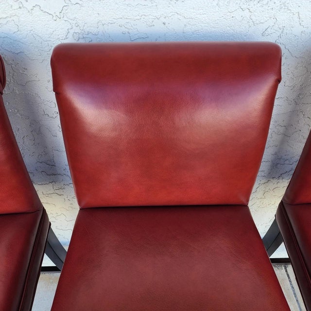 Designer Leather Barstools by Joseph Pubillones Interiors For Sale - Image 12 of 18