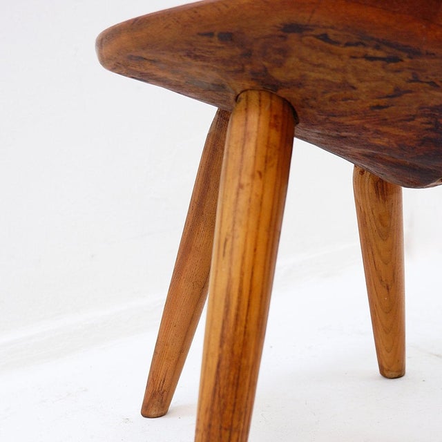 Vintage Stool in Wood, 1960s For Sale - Image 9 of 14