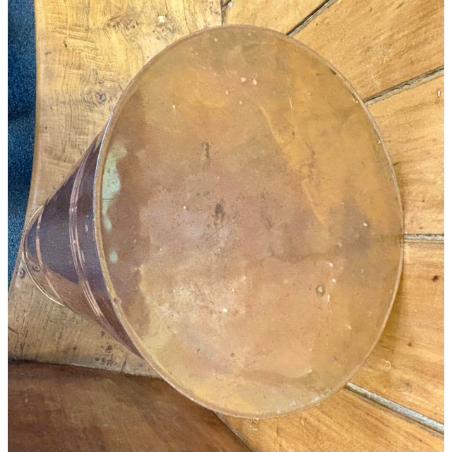 Metal Antique English Copper and Brass Coal Scuttle For Sale - Image 7 of 11