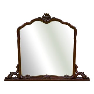 Baroque Style Mirror in Wooden Frame For Sale