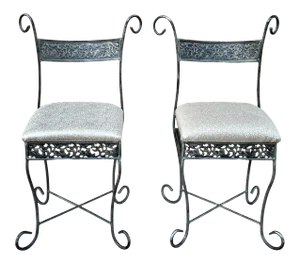 Vintage Upholstered Bistro Chairs