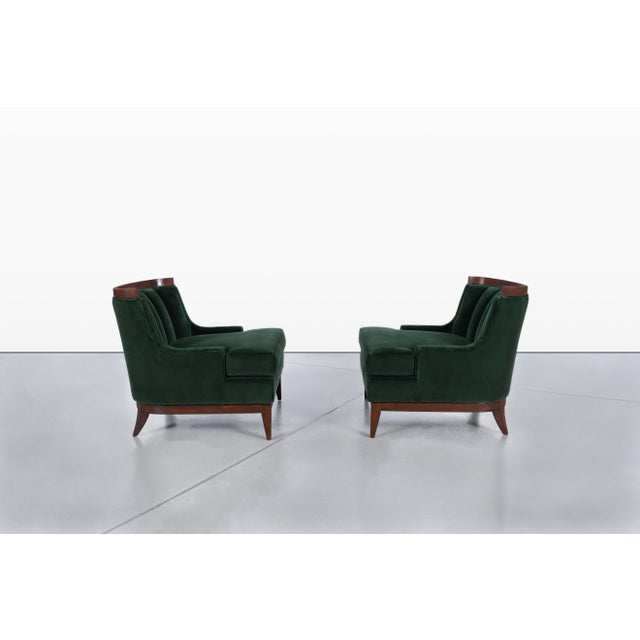 Erwin Lambeth Mid-Century Modern Walnut Lounge Chairs Styled After Erwin Lambeth For Sale - Image 4 of 14