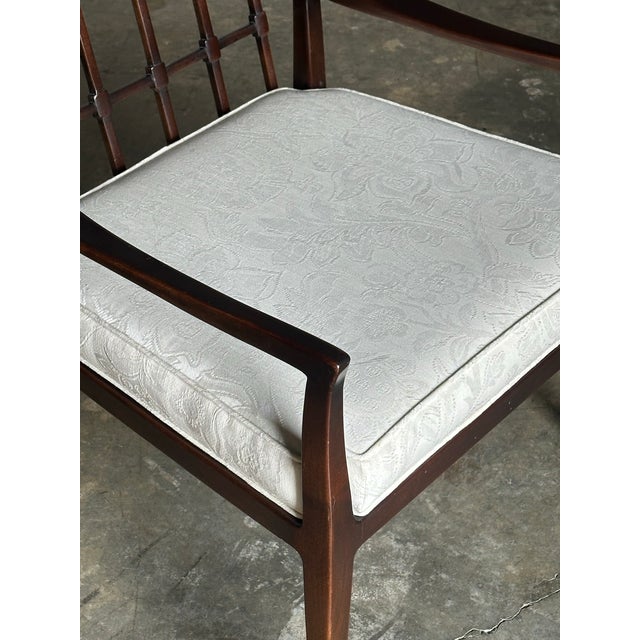 Wood 1950s Unusual Mid Century Modern Accent Chair by Baker For Sale - Image 7 of 12