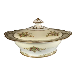Vintage Noritake "M" Japan Lidded Serving Bowl