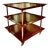 English Traditional Tiered Etagère Accent Table on Casters For Sale