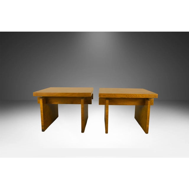 Pair Mid-Century Lane Brutalist End Tables For Sale - Image 10 of 14