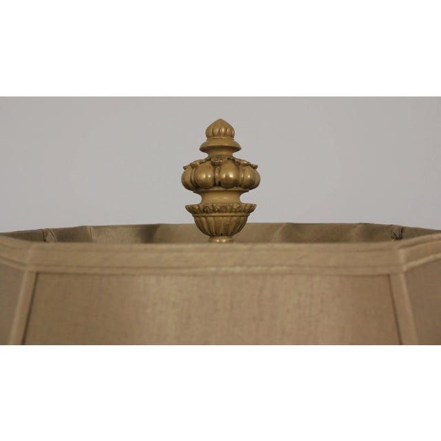 Lights Large Black & Gold Regency Table Lamp For Sale - Image 7 of 10