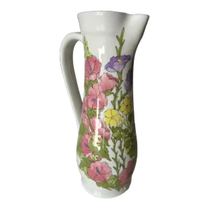 Mid Century Ceramic Floral Ernestine Pitcher