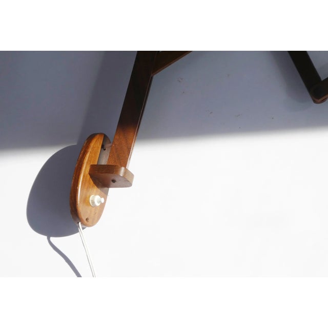 Vintage Danish Wall Lamp with Fabric Shade, 1960s For Sale - Image 6 of 11