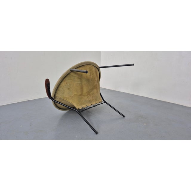 Sueded Balloon Chair by Hans Olsen for Lea Furniture, Denmark, 1950s For Sale - Image 10 of 15