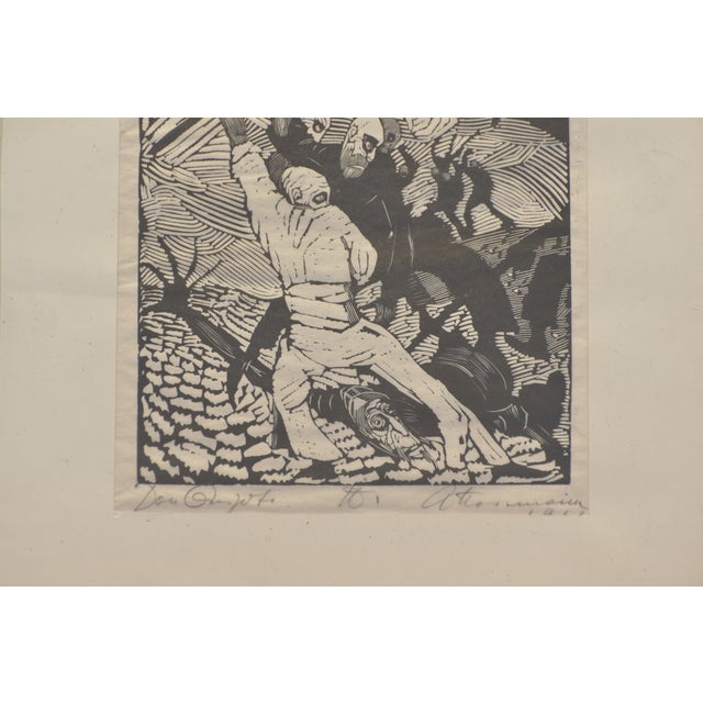 Modern Don Quichotte, Arminius Hasemann, Berlin, 1922, Woodprint For Sale - Image 3 of 7