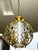 Trio (3) Mid-Century Hollywood Regency Pierced Brass Cluster Pendant Chandelier $4,500 For Sale In Palm Springs - Image 6 of 18