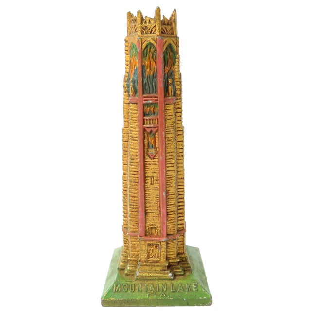 Mid-Century Modern Vintage Architectural Souvenir Tower Monument Models, a Pair For Sale - Image 3 of 3