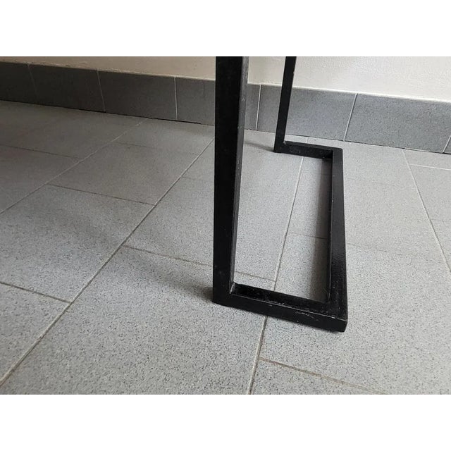 Black Large Mid-Century Coffee Table in Ceramic & Steel, 1950s For Sale - Image 8 of 10