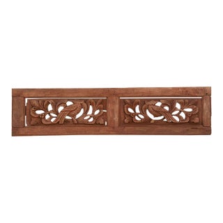 Small Pair of Birds Oriental Carving For Sale