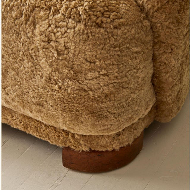 Danish Sheepskin Club Chair, Beechwood Frame, 1940's. For Sale In New York - Image 6 of 8