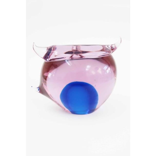 Mid-Century Modern Sommerso Murano Glass Owl by Ermanno Nason for Cenedese, Italy, 1960s For Sale - Image 3 of 8