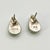 1950s Vintage Southwestern Navajo Americana Carico Lake Sterling & Green Turquoise Stud Earrings - A Pair For Sale - Image 6 of 12