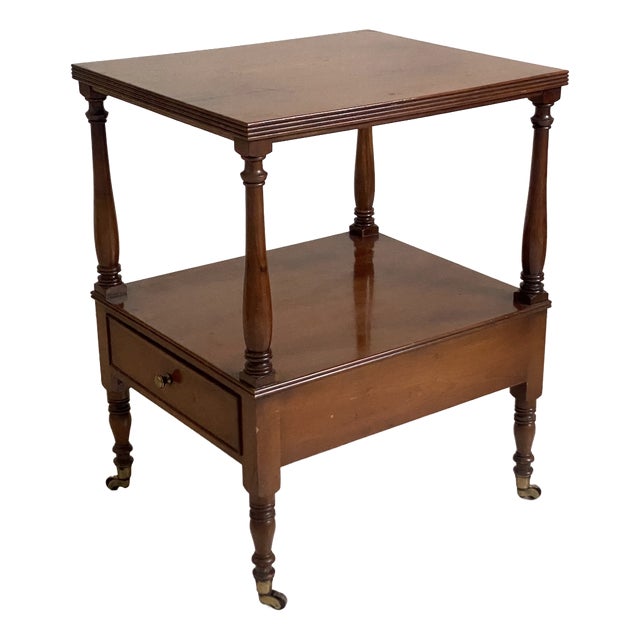 Antique Mahogany Veneer Side Table, 1890s For Sale