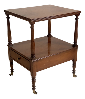Antique Mahogany Veneer Side Table, 1890s
