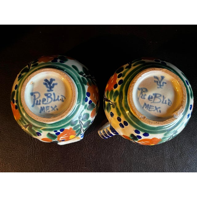 Early 20th Century Signed Ysauro Uriarte Mexican Talavera Sugar and Creamer For Sale - Image 12 of 12