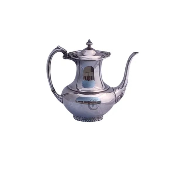 Silver Vintage Georgian Teapot Hollowware Goose Neck Silver Plate by Community Plate For Sale - Image 8 of 8