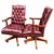 1990s 4 Hancock & Moore Tufted Executive Chairs For Sale - Image 10 of 12