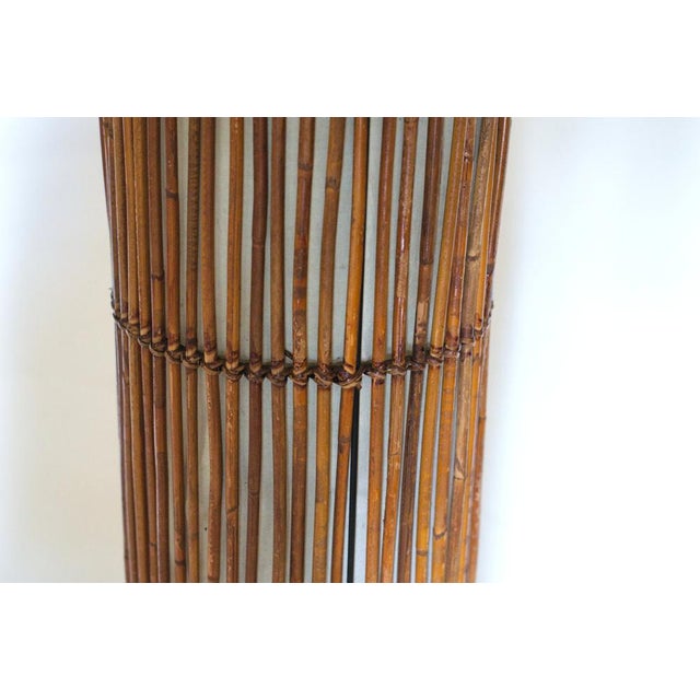 Mid-Century Rattan Floor Lamp in the style of Louis Sognot, 1960s For Sale - Image 13 of 14