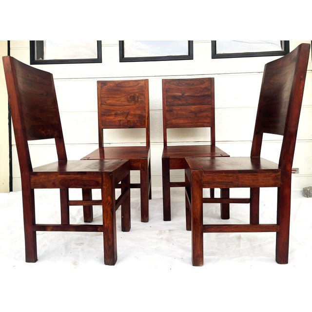 Modernist Table and Chairs in Rosewood, 1970s, Set of 5 For Sale - Image 6 of 18