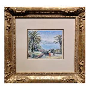 Claude Pissarro -View of Monte Carlo by the Garden of Monaco- Painting