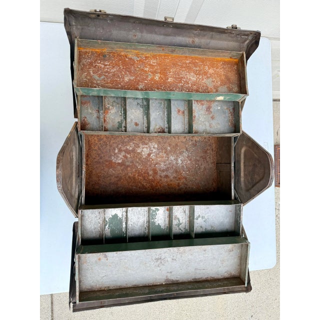 Vintage Mid Century Industrial Tool Box For Sale - Image 6 of 12
