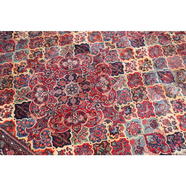 Traditional Jewel Toned Oversize signed Persian Kashan Rug from the 2nd quarter of the 20th century. size 10' 3" x 17' 5"...
