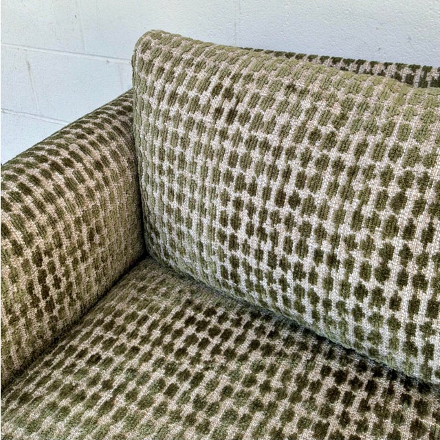 2020s Revelation Modern Olive Green Boucle and Tweed Cotton Patch Sofa For Sale - Image 5 of 7
