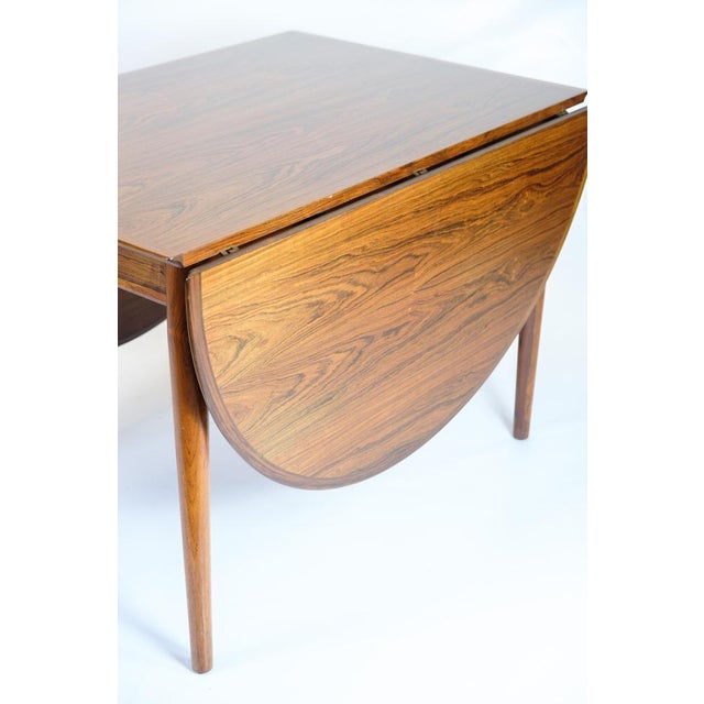 Brown Dining Table in Rosewood with Extension and Flaps by Arne Vodder, 1960s For Sale - Image 8 of 15