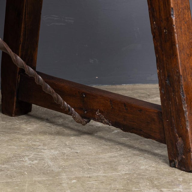 Antique Spanish Table with Twist Iron Detail, 1850s For Sale - Image 10 of 18